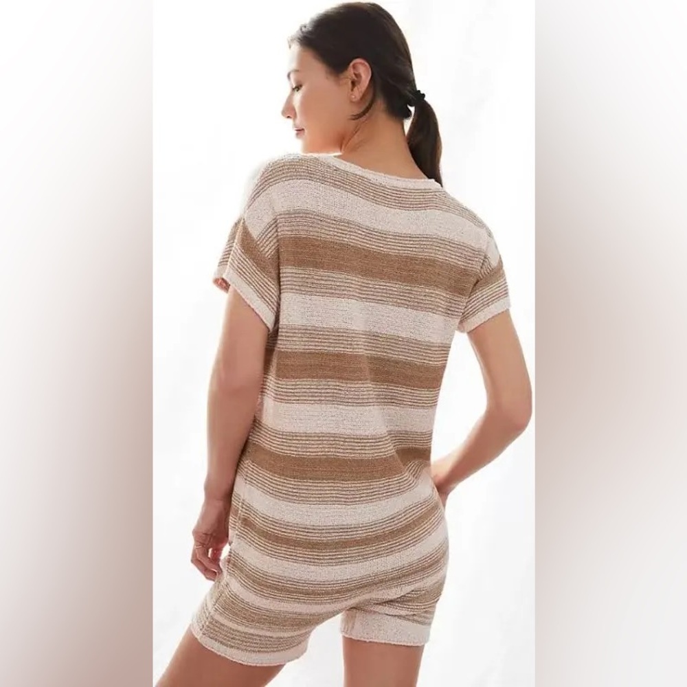 NWT Anthropologie Sat/Sun Jaden Warm Knit Striped Romper XL - Picture 2 of 8